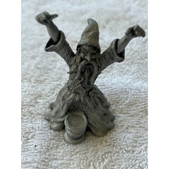 Pewter Spoontiques Wizard- 1988- CMR 952- 2” - Picture 1 of 3
